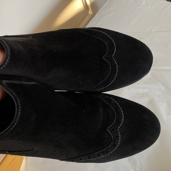 Ara black suede fleeces lined booties - Picture 7 of 15